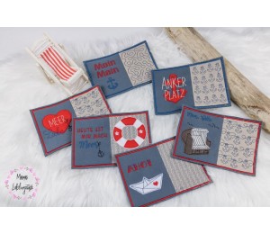 Stickserie ITH Mug Rugs - Maritim 2